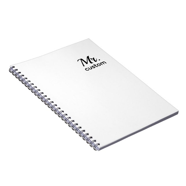 Mr. Custom Notebook – Spiral Photo Notebook (Right Side)
