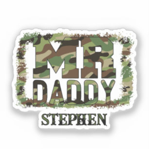 Mr. Daddy Camouflage Design with Custom Name