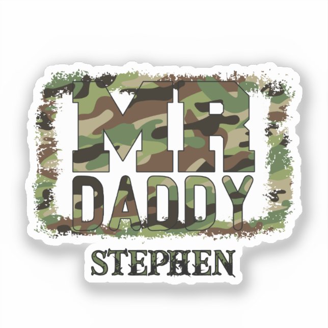 Mr. Daddy Camouflage Design with Custom Name (Front)