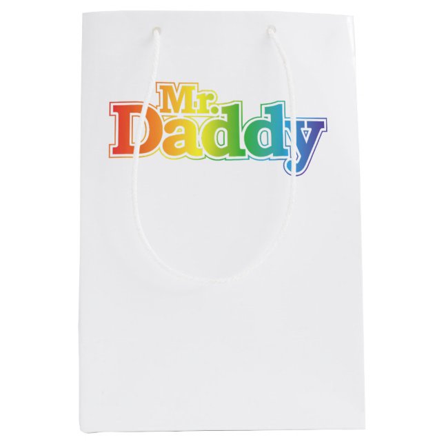 Mr. Daddy Gay Pride  Medium Gift Bag (Front)