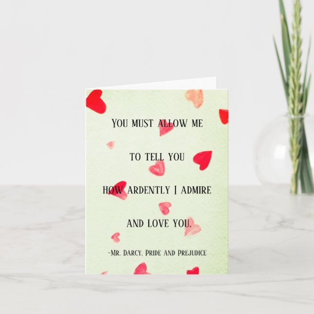 Mr. Darcy Card (Front)