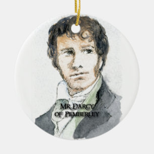 Mr Darcy of Pemberley Ceramic Tree Decoration