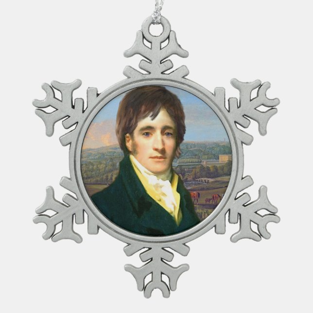 Mr. Darcy Snowflake Ornament (Front)