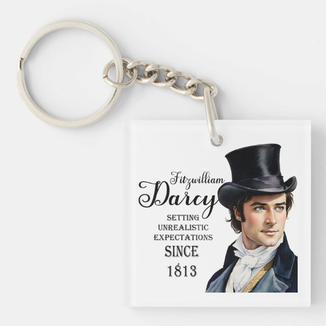 Mr. Darcy Unrealistic Expectations Women's  Key Ring (Front)