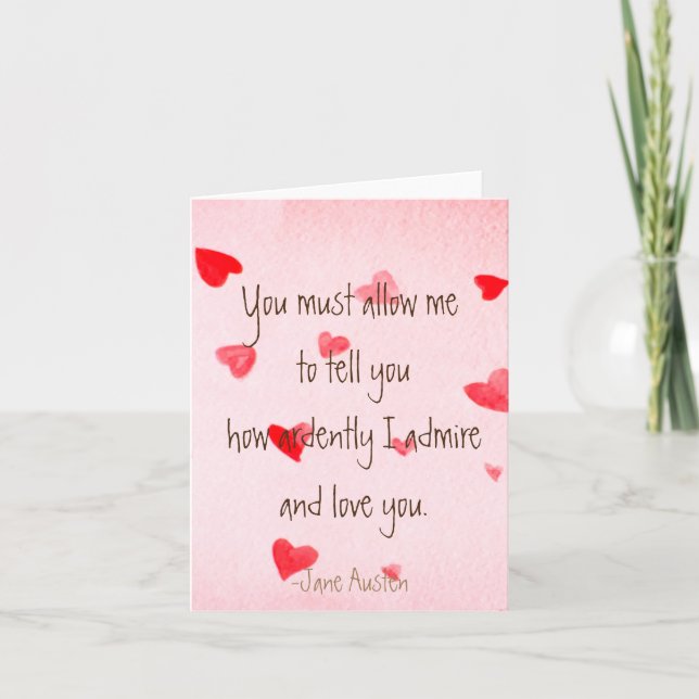 Mr. Darcy Valentine Card (Front)