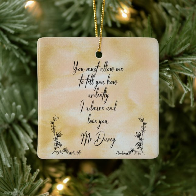 Mr. Darcy's Proclamation Christmas Ornament (Tree)