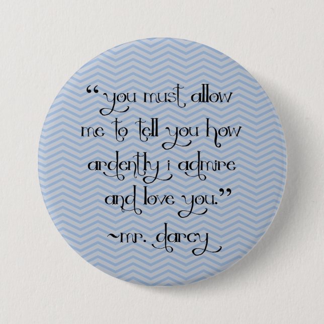 Mr. Darcy's proposal chevron button (Front)