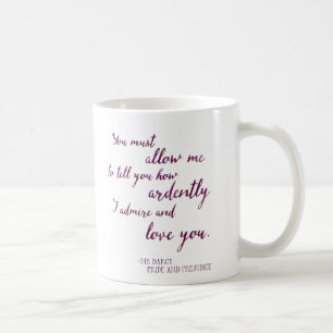 Mr. Darcy's Proposal - Jane Austen, Pride and Prej Coffee Mug
