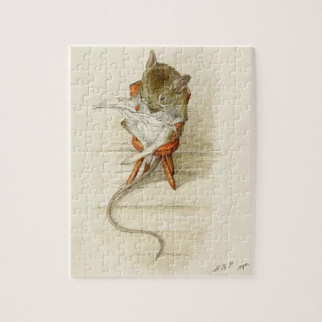 Mr. Dormouse Reading the Newspaper Jigsaw Puzzle (Vertical)