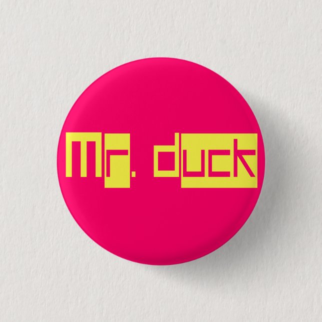 Mr. Duck Mini-pin 3 Cm Round Badge (Front)