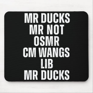 Mr Ducks Mr Not Duck Joke Phonetic Puzzle Mouse Pad