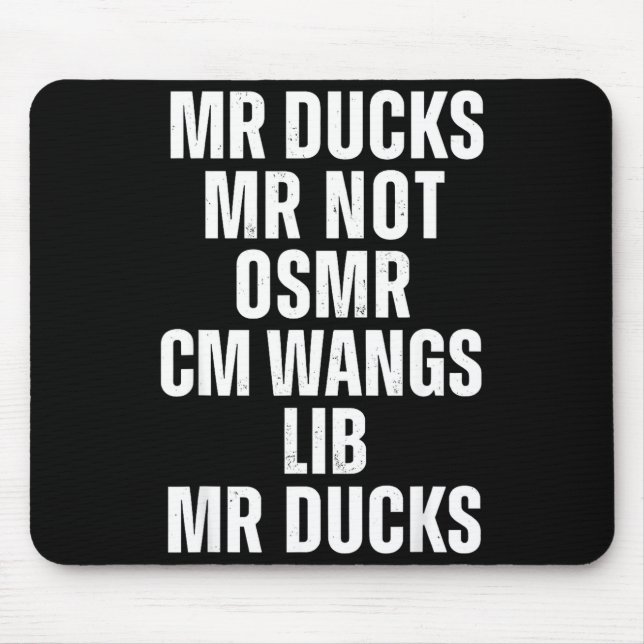Mr Ducks Mr Not Duck Joke Phonetic Puzzle  Mouse Pad (Front)