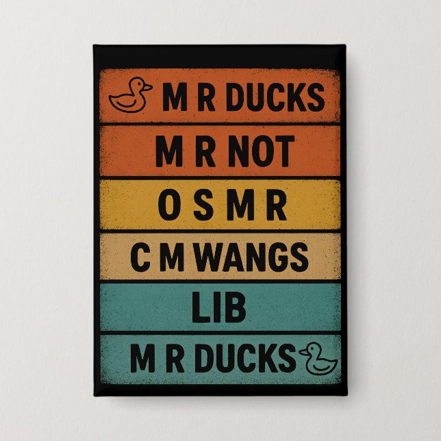 MR Ducks Retro Vintage Funny Phonetic Duck Joke (Front)