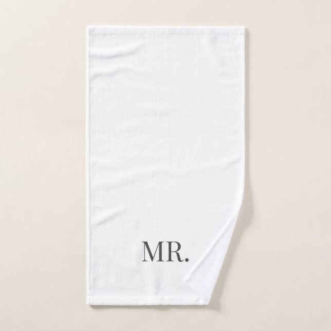 Mr Elegant Minimalist Charcoal Hand Towel (Hand Towel)