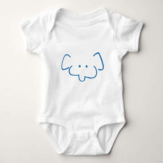 Mr Elephant Baby Bodysuit (Front)