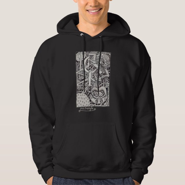 Mr Emptyful, ink drawing Hoodie (Front)