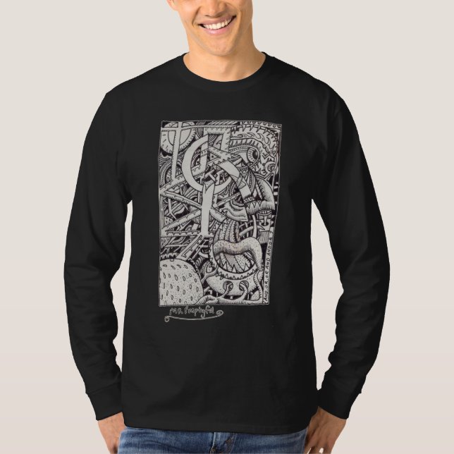 Mr Emptyful, ink drawing T-Shirt (Front)