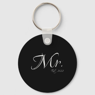 Mr. Est. 2022 Mr. & Mrs. Bride Groom Couple Ma Key Ring