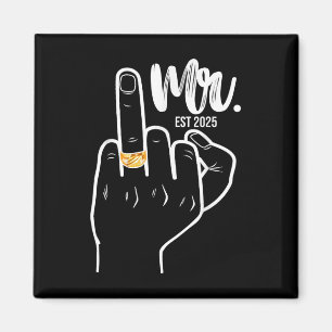 Mr. Est. 2025 Just Married Husband Wedding Finger  Magnet