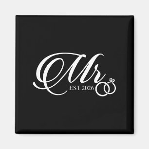Mr Est 2026 Married Mrs Est 2026 Wedding Magnet