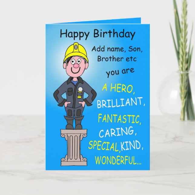 Mr Fireman  Card (Front)