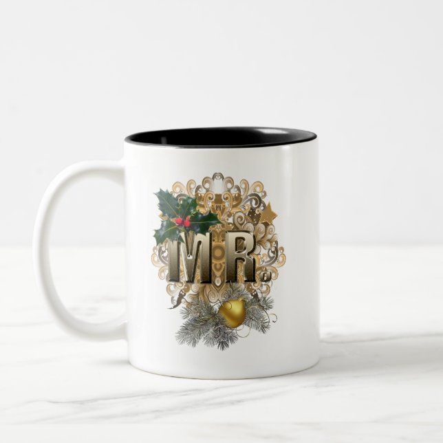 MR.First Christmas Two-Tone Coffee Mug (Left)