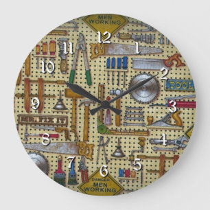 Mr. Fix It Handyman Tools Wall Round Clock