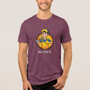 Mr. Fix-it, honey eyes, brown hair, T-shirt Tri-Blend Shirt