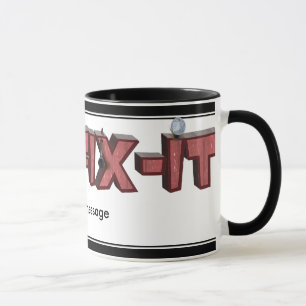 Mr. Fix-It Wooden Text Design (With Nails) Mug