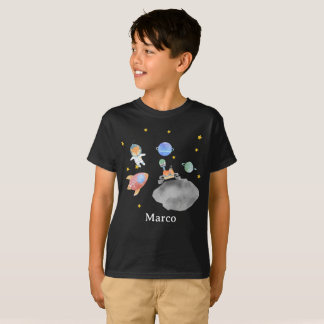 Mr Fox Astronaut in the Galaxy Boy T-Shirt Custom