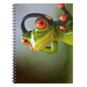 Mr. Frog with Headphones Notebook
