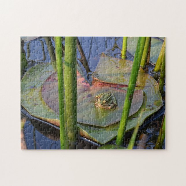 Mr. Froggy On His Pad Jigsaw Puzzle (Horizontal)