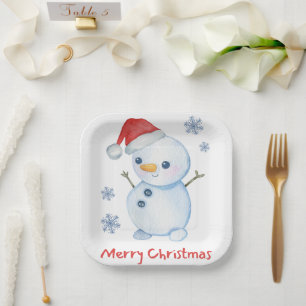 Mr. Frosty Paper Plate