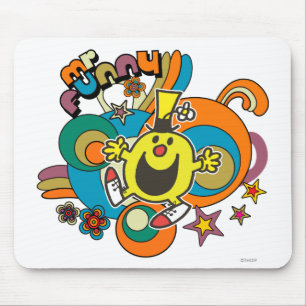 Mr. Funny Colourful Stars & Swirls Mouse Pad