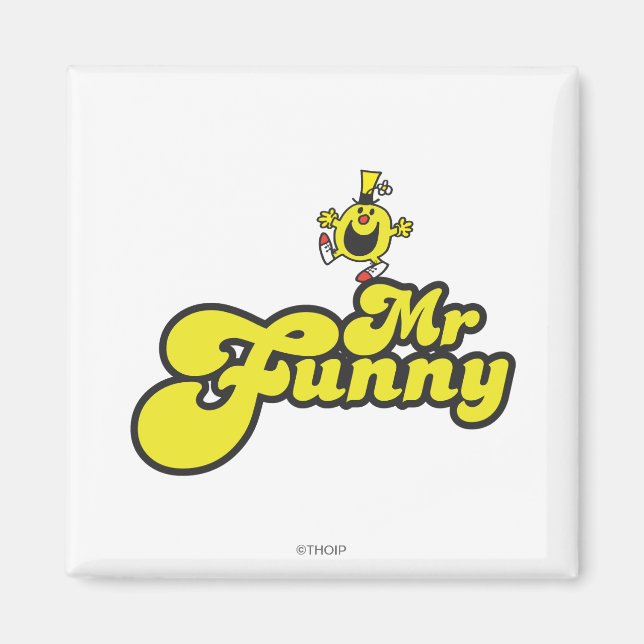 Mr. Funny Dancing On His Name Magnet (Front)
