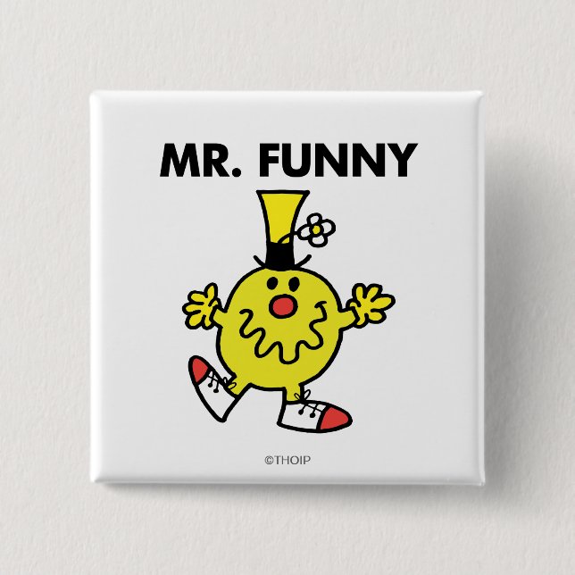 Mr. Funny | Funny Face 15 Cm Square Badge (Front)