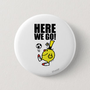 Mr. Funny Juggling A Soccer Ball 6 Cm Round Badge
