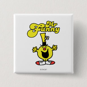 Mr. Funny Laughing Hysterically 15 Cm Square Badge