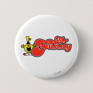 Mr. Funny Red Lettering 6 Cm Round Badge