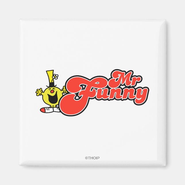 Mr. Funny | Red Lettering Magnet (Front)