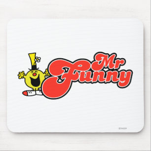 Mr. Funny   Red Lettering Mouse Pad