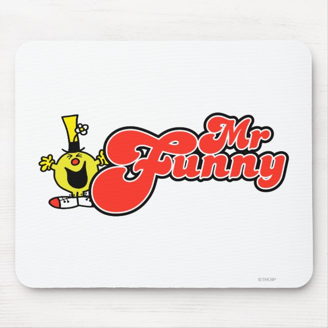 Mr. Funny | Red Lettering Mouse Pad (Front)