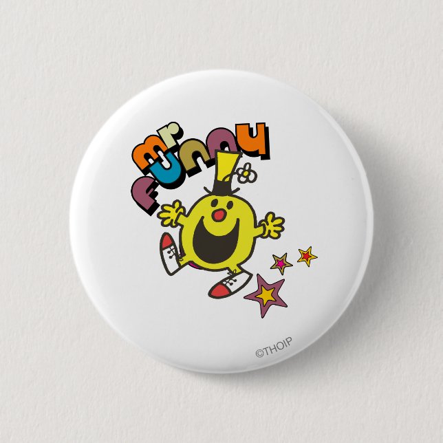 Mr. Funny | Shining Stars 6 Cm Round Badge (Front)