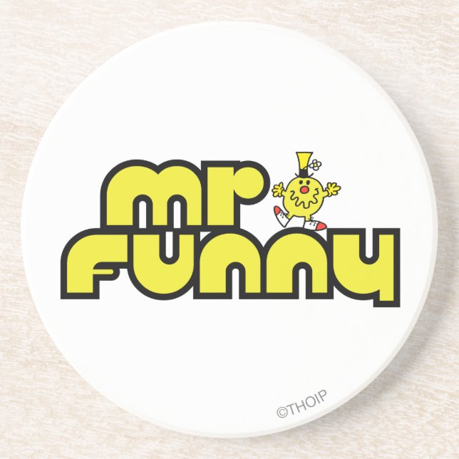 Mr. Funny | Yellow Lettering Coaster (Front)