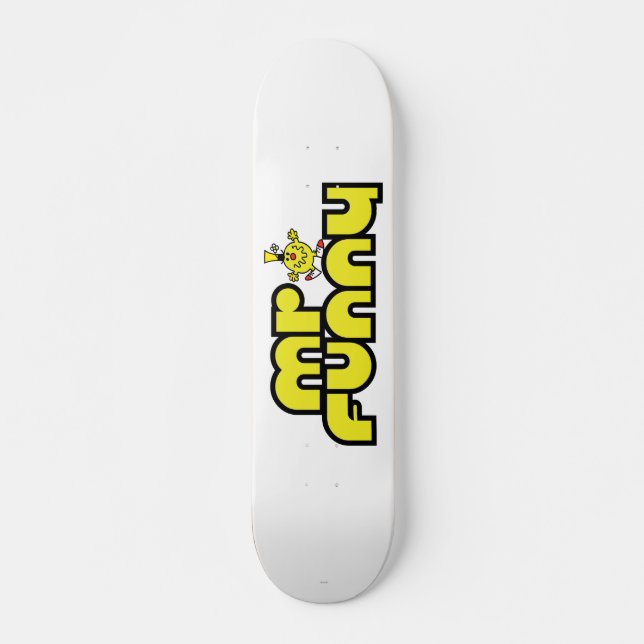 Mr. Funny | Yellow Lettering Skateboard (Front)