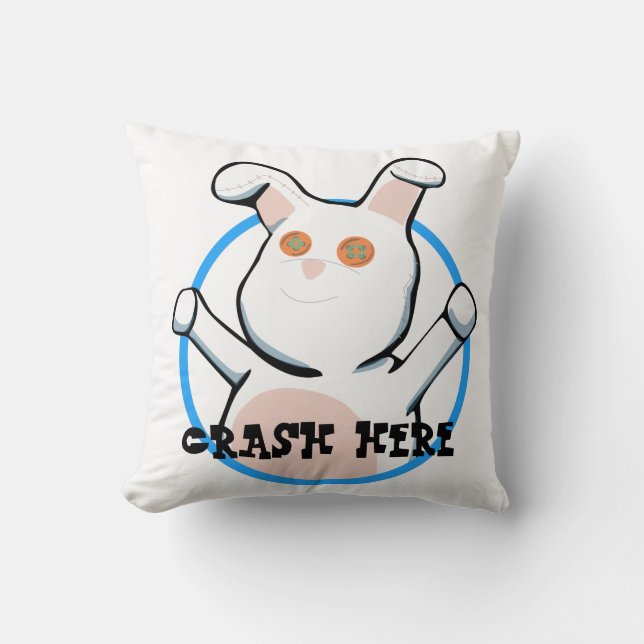 Mr. Fuzzy Butt - Crash Here Cushion (Front)