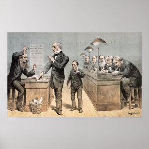 Mr Gladstone and his Clerks Poster