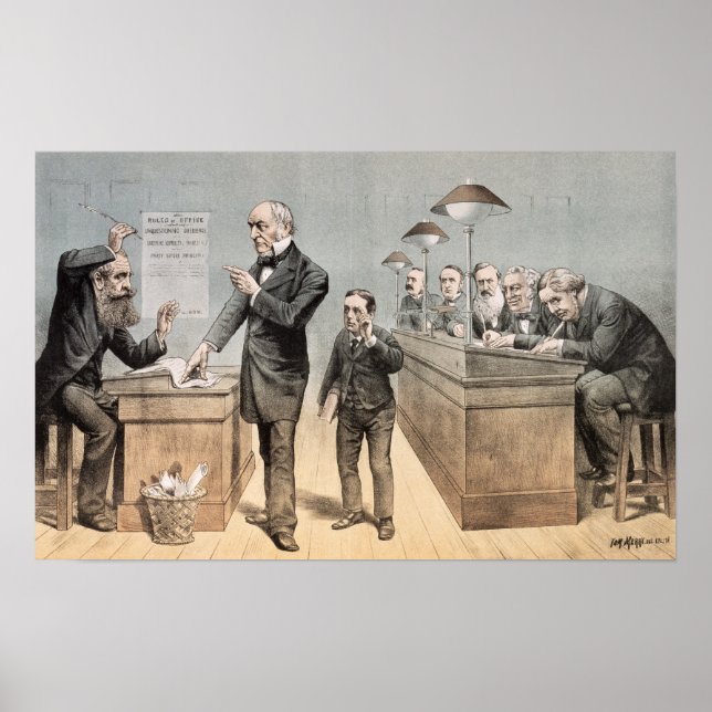 Mr Gladstone and his Clerks Poster (Front)