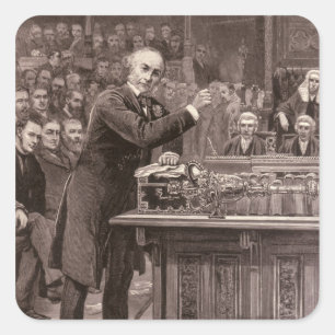 Mr. Gladstone Square Sticker