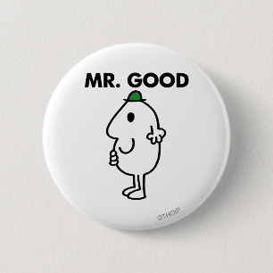 Mr. Good Green Hat 6 Cm Round Badge